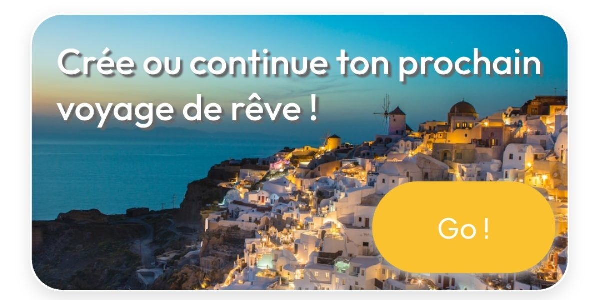Ecran d'accueil de l'application